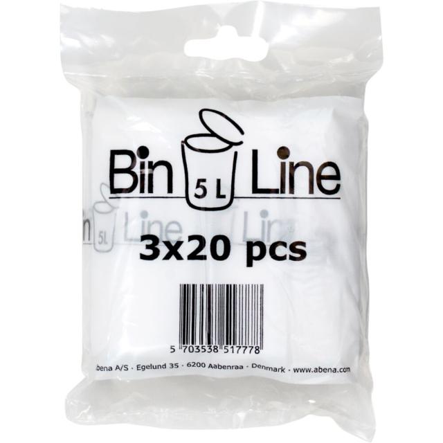 HOUSE BIN-LINE POSE 3-PACK - 5L - TRANSPARENT