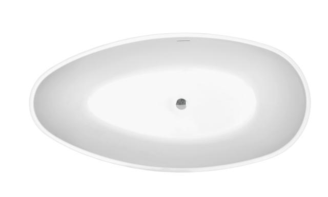 BEST DESIGN BOMBER BADEKAR - 180 CM - HVID / SORT