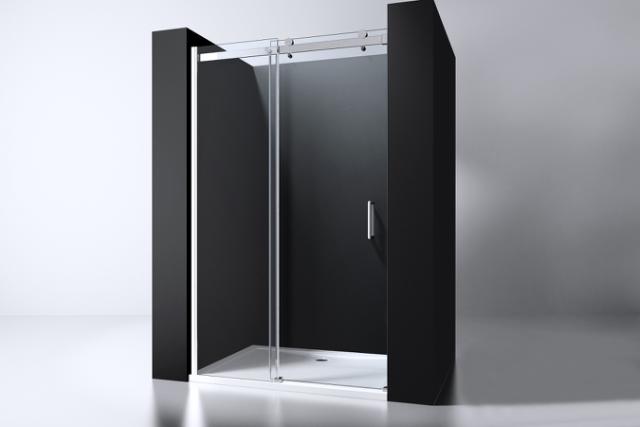 BEST DESIGN ERICO SKYDEDØR - 110 CM - KLAR GLAS / KROM