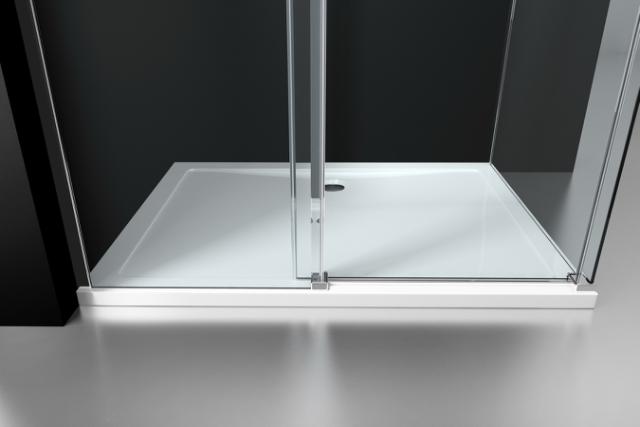 BEST DESIGN ERICO BRUSEHJØRNE - FIRKANTET - 200 X 120 X 90 CM - KROM