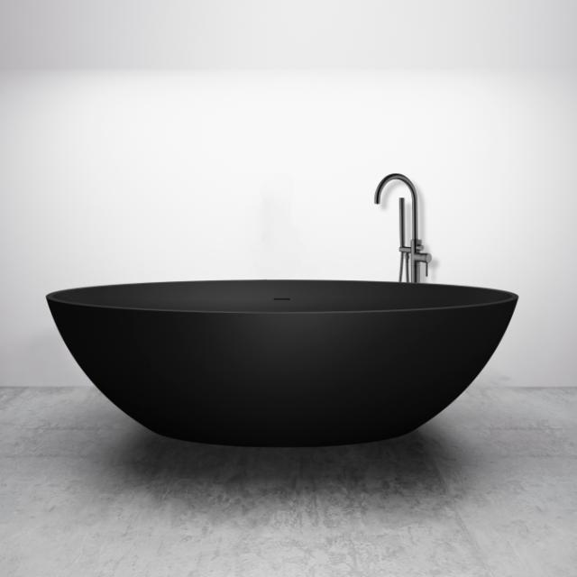 BEST DESIGN NEW STONE FRITSTÅENDE BADEKAR 180 X 85 X 52 CM - SORT