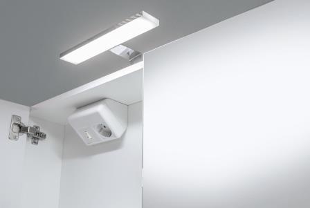 BEST DESIGN HAPPY LED SPEJLSKAB - 50 X 60 CM - HVID