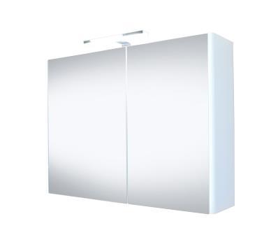 BEST DESIGN HAPPY LED SPEJLSKAB - 80 X 60 CM - HVID