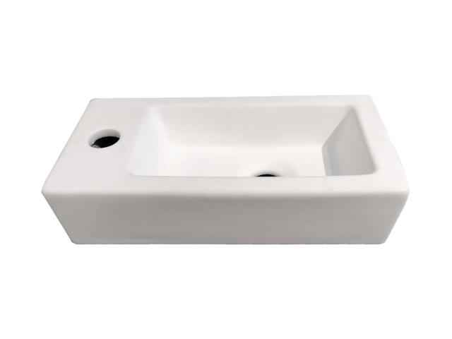 BEST DESIGN FARNETTA HÅNDVASK - VENSTRE - 37 X 18 X 9 CM - MAT HVID