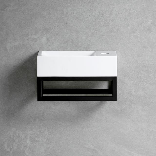 BEST DESIGN R-LINE NERO VENDBAR HÅNDVASK - MAT SORT