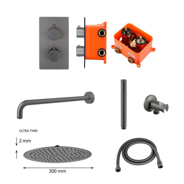 BEST DESIGN MOYA INDBYGNINGS BRUSESÆT - GUN METAL