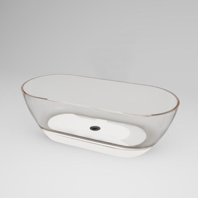 BEST DESIGN COLOR FRITSTÅENDE BADEKAR - 170 X 78 X 56 CM - CLEAR TRANSPARENT