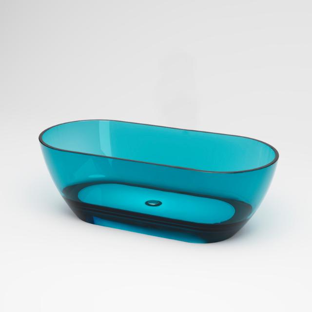 BEST DESIGN COLOR FRITSTÅENDE BADEKAR - 170 X 78 X 56 CM - BLÅ TRANSPARENT