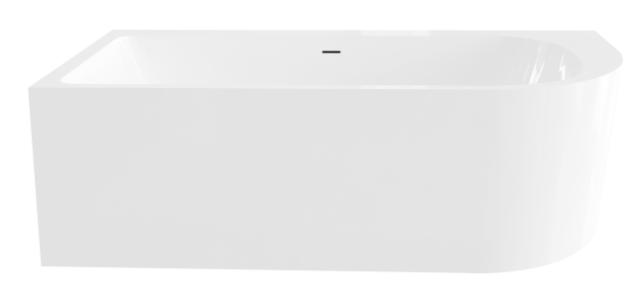 BEST DESIGN MUNSTER BADEKAR - VENSTRE -  180 X 80 X 60 CM - HVID HØJGLANS