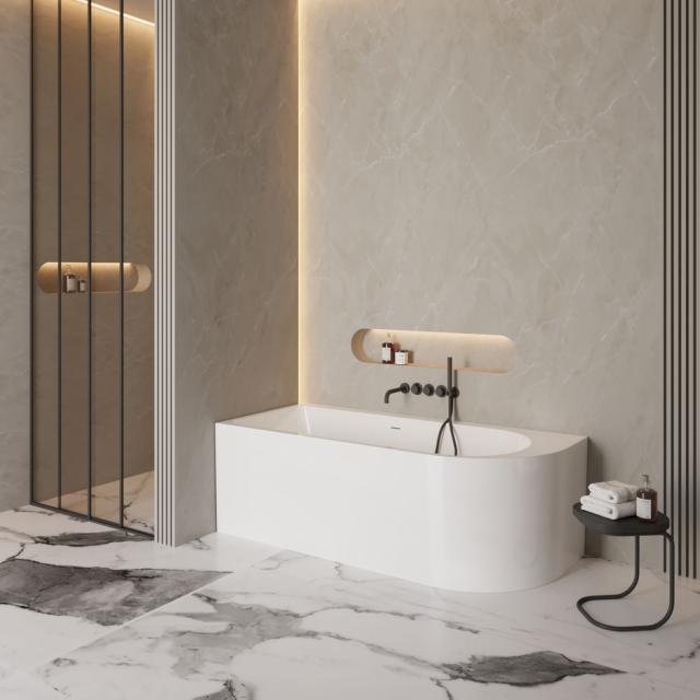 BEST DESIGN MUNSTER BADEKAR - VENSTRE -  180 X 80 X 60 CM - HVID HØJGLANS