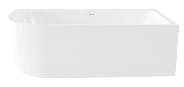 BEST DESIGN MUNSTER BADEKAR - HØJRE -  180 X 80 X 60 CM - HVID HØJGLANS