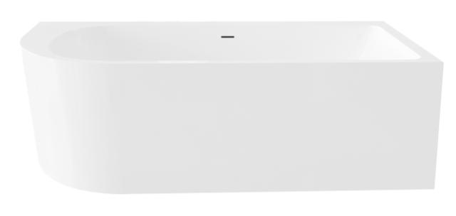 BEST DESIGN LIVING BADEKAR - HØJRE -  180 X 80 X 60 CM - MAT HVID