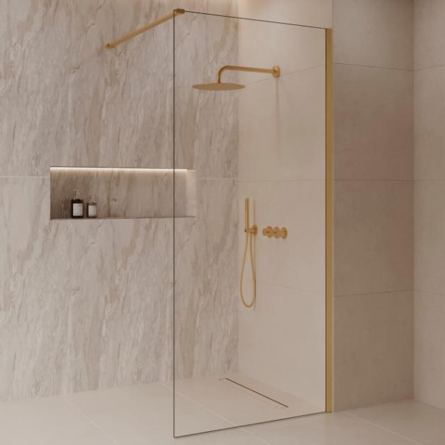 BEST DESIGN DALIS BRUSEVÆG - 90 X 200 CM - KLAR GLAS / MAT GULD