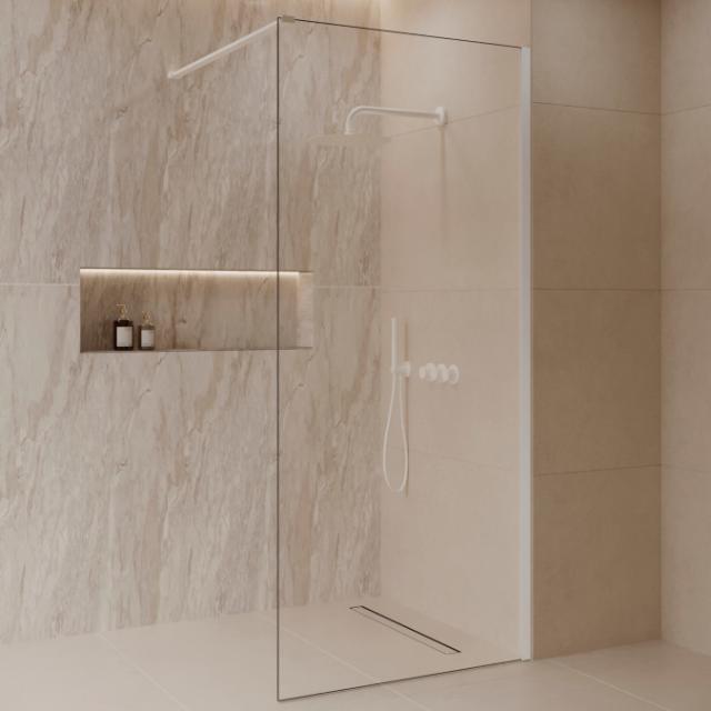 BEST DESIGN DALIS BRUSEVÆG - 100 X 200 CM - KLAR GLAS / MAT HVID