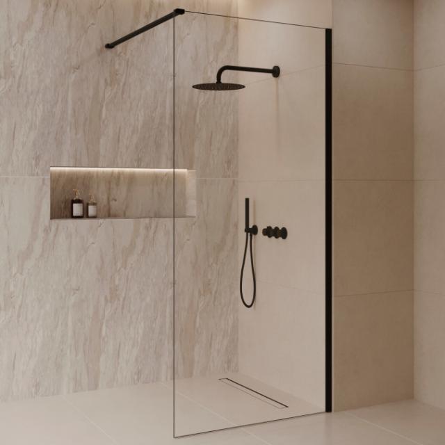 BEST DESIGN DALIS BRUSEVÆG - 70 X 200 CM - KLAR GLAS / MAT SORT