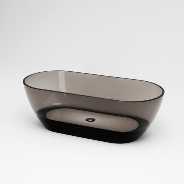 BEST DESIGN FRITSTÅENDE BADEKAR 170 X 78 X 56 CM - SORT TRANSPARENT