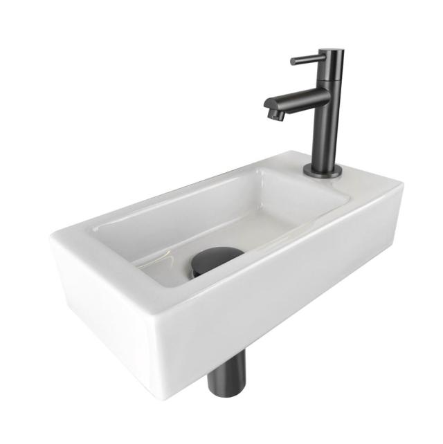 BEST DESIGN MOYA ONE PACK HÅNDVASK - HØJRE - GUN METAL