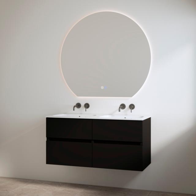 BEST DESIGN BORA ONE-BOX MØBELSÆT U/ HANEHULLER - 120 CM -  MAT SORT