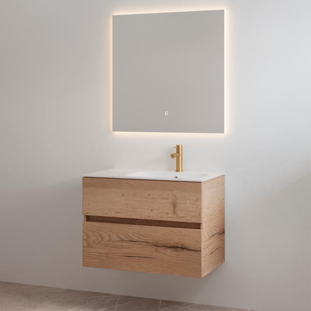 BEST DESIGN SPLASH ONE-BOX MØBELSÆT M/ HANEHUL - 80 CM - HALIFAX EG