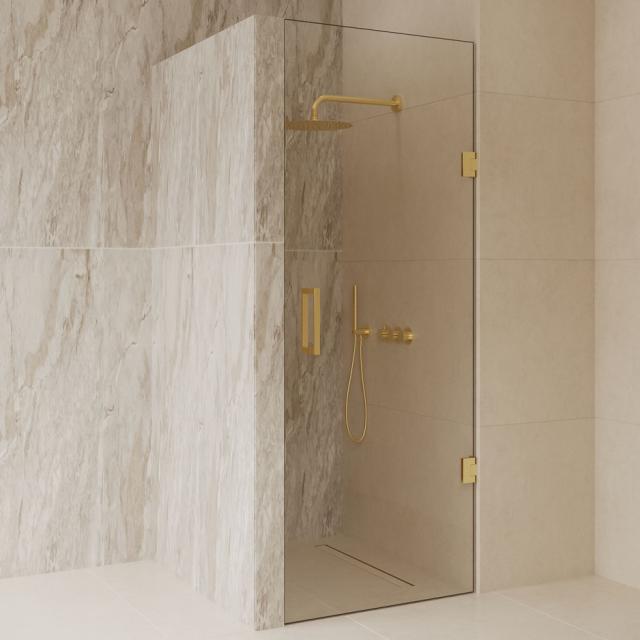 BEST DESIGN DALIS NICHEDØR - 80 CM - KLAR GLAS / MAT GULD