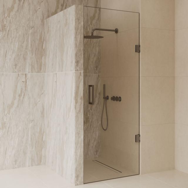 BEST DESIGN DALIS NICHEDØR - 70 CM - KLAR GLAS / GUN METAL