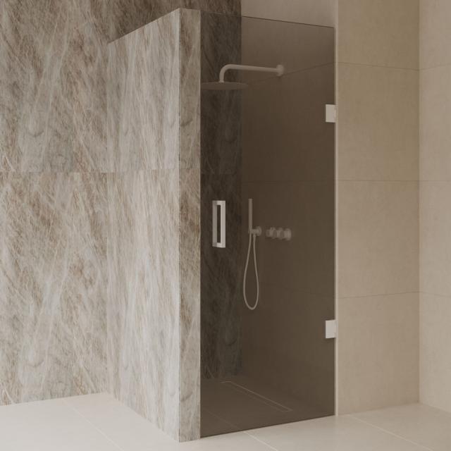 BEST DESIGN DALIS NICHEDØR - 80 CM - MOCHA GLAS / MAT HVID