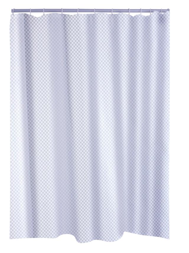 RIDDER ECO BRUSEFORHÆNG TEKSTIL - 180 X 200 CM - HVID