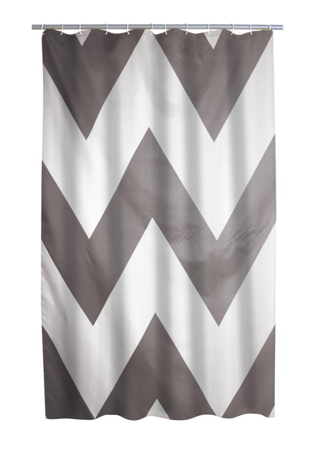 RIDDER BRUSEFORHÆNG TEKSTIL - 180 X 200 CM - GRÅ/HVID