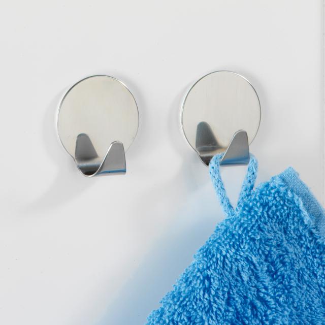 WENKO 2 STK. RUNDE KROGE I BLANKT RUSTFRIT STÅ