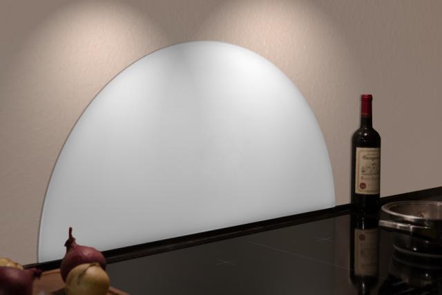 MILLEX STÆNKPLADE HALV CIRKEL - 80 X 40 CM - MAT HVID