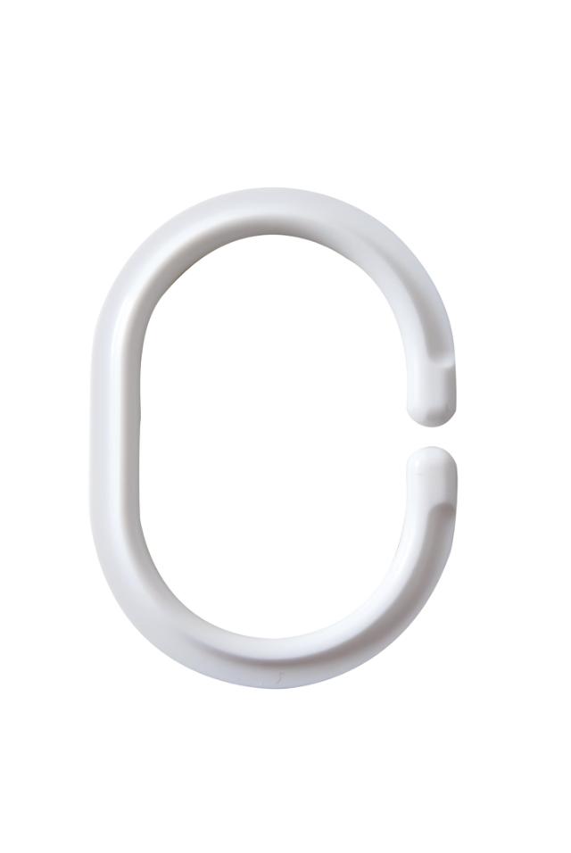 RIDDER FORHÆNGSRINGE (12 STK.) - HVID