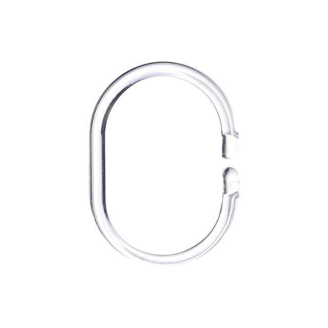 RIDDER FORHÆNGSRINGE (12 STK.) - TRANSPARENT