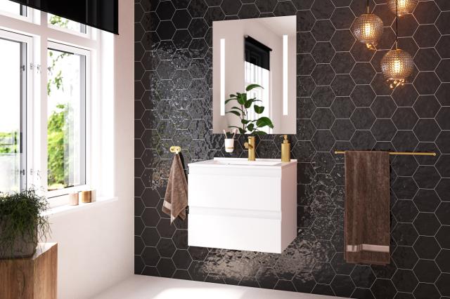 NORTIQ VENEDIG BADMØBEL - 60 CM - HVID HØJGLANS