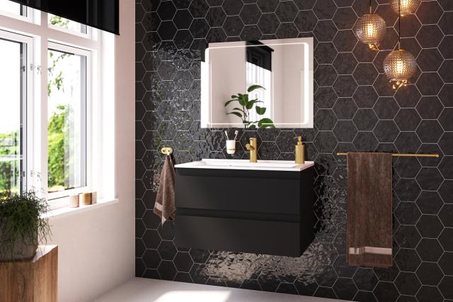 NORTIQ VENEDIG BADMØBEL - 80 CM - MAT SORT