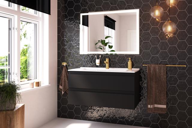 NORTIQ VENEDIG BADMØBEL - 100 CM - MAT SORT