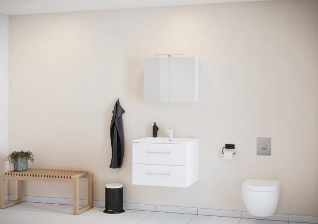 NORTIQ BAKKEDAHL BADMØBEL - 60 CM - HVID HØJGLANS