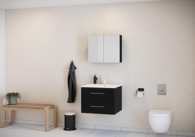 NORTIQ BAKKEDAHL BADMØBEL - 60 CM - SORT HØJGLANS