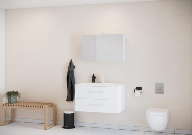 NORTIQ BAKKEDAHL BADMØBEL - 100 CM - HVID HØJGLANS