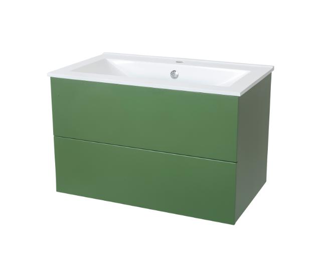 NORTIQ BAKKEDAHL BADMØBEL - 80 CM- MAT STØVET GRØN
