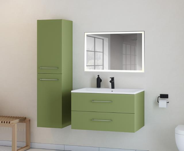 NORTIQ BAKKEDAHL BADMØBEL - 80 CM- MAT STØVET GRØN