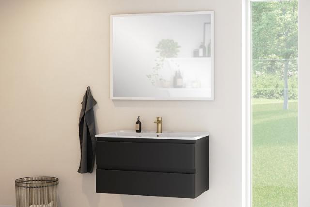 NORTIQ MIAMI BADMØBEL - 90 CM - HØJGLANS SORT