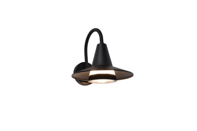 LUTEC SWAN VÆGLAMPE 1 LYS E27 SORT