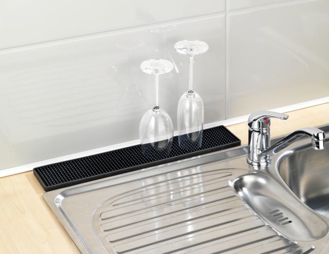 WENKO SLIM TØRREMÅTTE TIL OPVASK - SORT