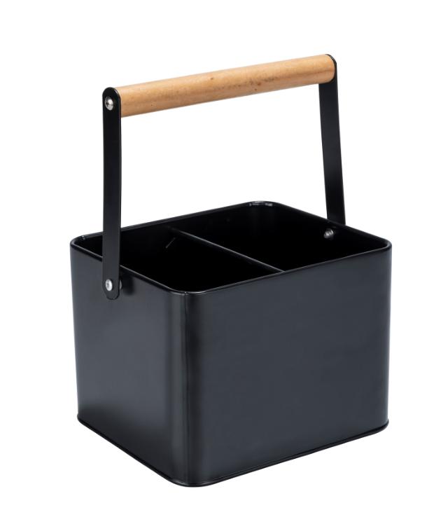 WENKO OUTDOOR BACO REDSKABSKURV M/ HÅNDTAG - MAT SORT