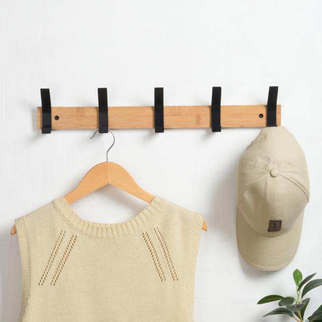 MILLEX KNAGERÆKKE BAMBUS MED 5 KNAGER