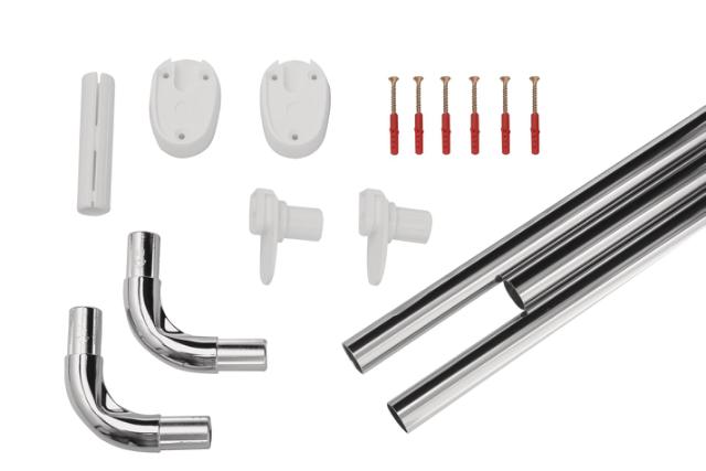 RIDDER BRUSESTANG - 90 X 90 CM - KROM