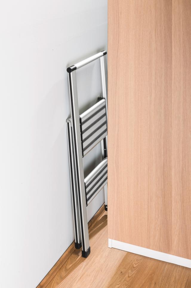 WENKO ALU-DESIGN STIGE MED 2 TRIN - SATIN