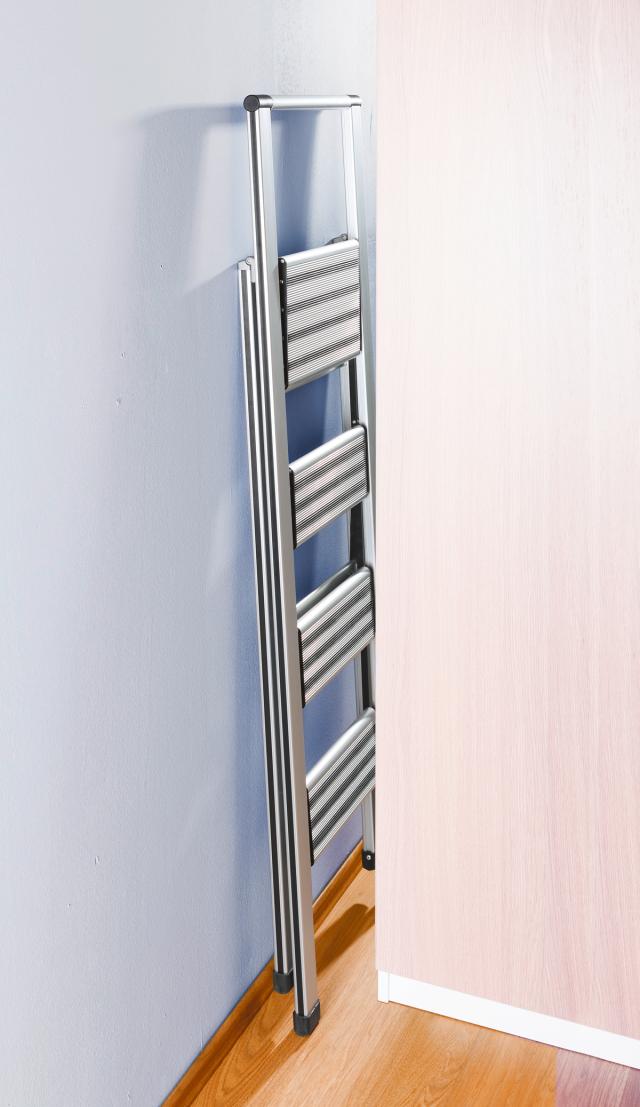 WENKO ALU-DESIGN STIGE MED 4 TRIN - SATIN