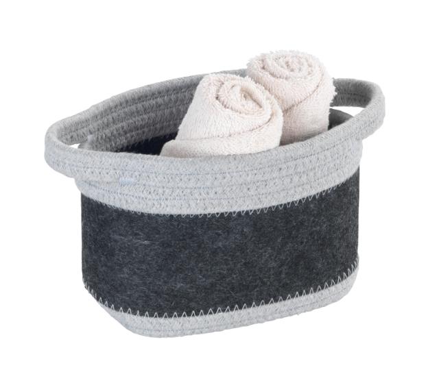 WENKO BEA OPBEVARINGSKURV S - MØRKE GRÅ