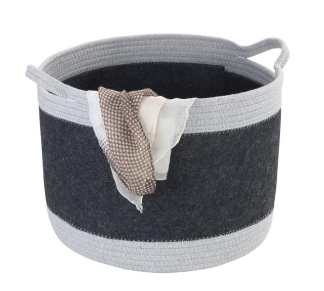 *WENKO BEA OPBEVARINGSKURV L - MØRKE GRÅ*